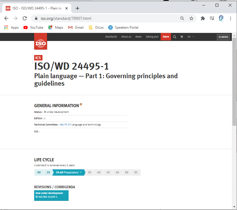 ISO Plain language Standard